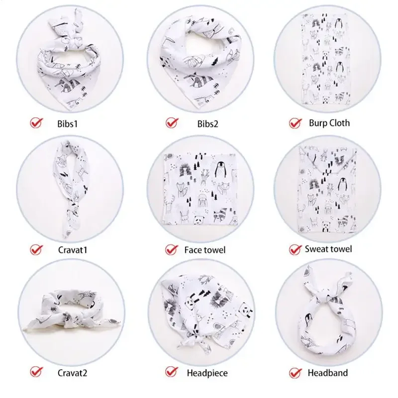 70%bamboo+30% Cotton Muslin Swaddles Wrap Burpy Towel Scraf Bibs Muslin Baby Blankets Newborn Diaper Pielucha 60*60cm 4
