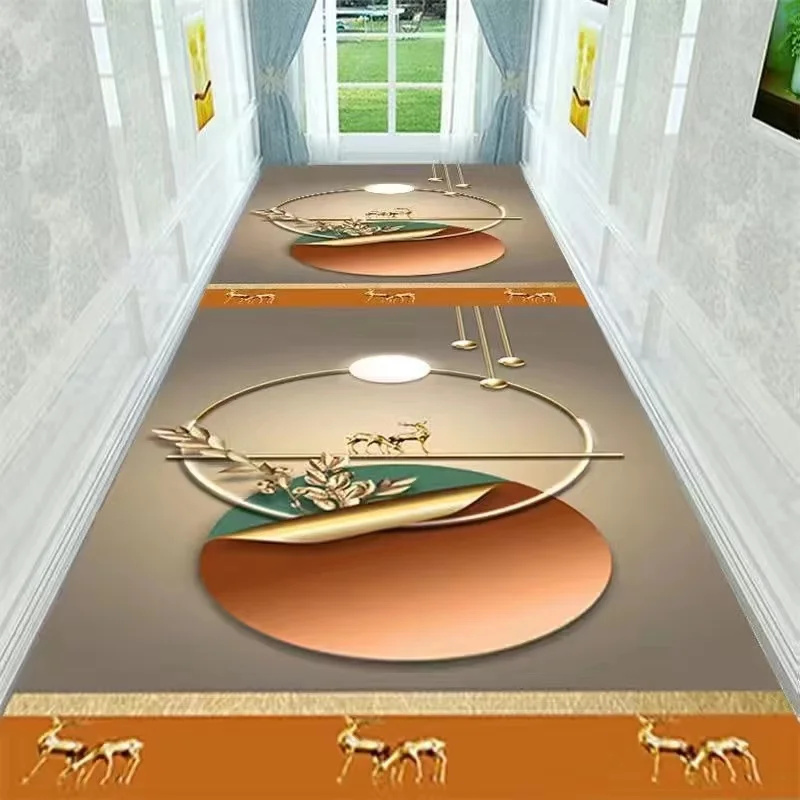 

Luxury European Aisle Corridor Carpets Lobby Hallway Villa Long Runner Long Strip Area Rugs Living Room Home Decor Entryway Mat
