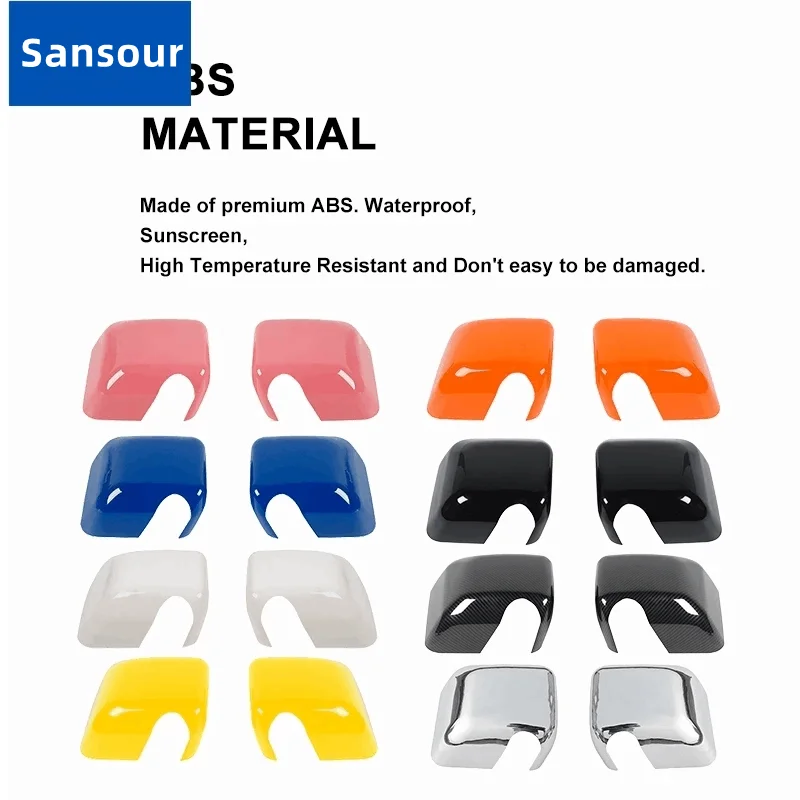 

ABS Car Rear View Rearview Mirror Shell Decoration Cover Stickers for Jeep Wrangler JK 2007-2017 Exterior Accessories