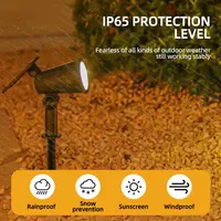 9 LED Solar Spot Lights Outdoor RGB Solar Landscape Lights IP65 Waterproof Brightness Adjustable for Garden Yard Palm Trees 1
