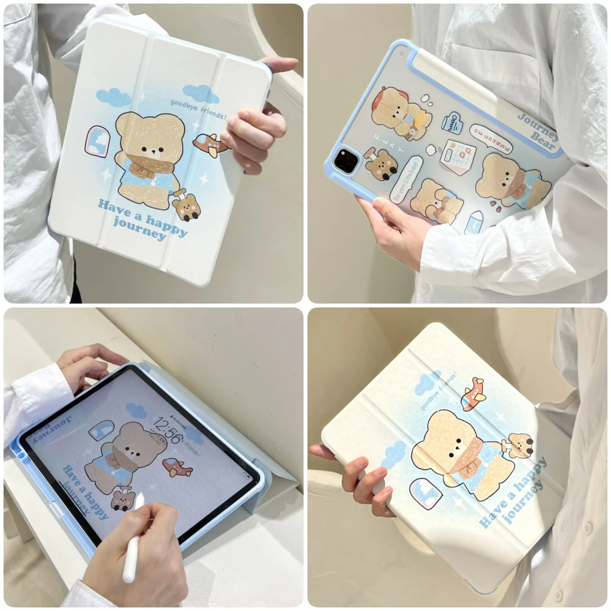 Custodia Protettiva In Pelle Per IPad Air 1/2 IPad 6ª Generazione Di Quinta Generazione Con Gatto Stellato - Foto 5