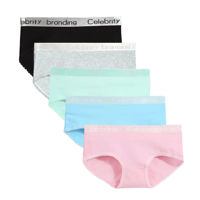 7Pack/Set High Waisted Cotton Underwear Ladies Soft Full Briefs Panties  M-5XL Cute Lady Women's Soft Seamless Antibacterial Briefs