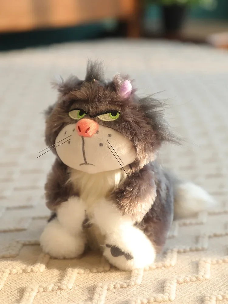 Kawaii Lucifer Cat Plush Keychain Toy Kids Movie Cinderella Stuffed Doll Soft Lucifer Cat Animal Pendant Cute Gift 12-15cm