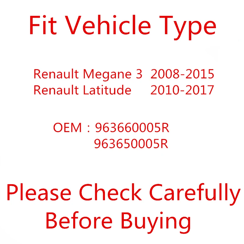 Renault Megane 3 용 사이드 미러 유리 2008-2015 Latitude 2010-2017 HD 가열 백미러 렌즈 자동차 액세서리
