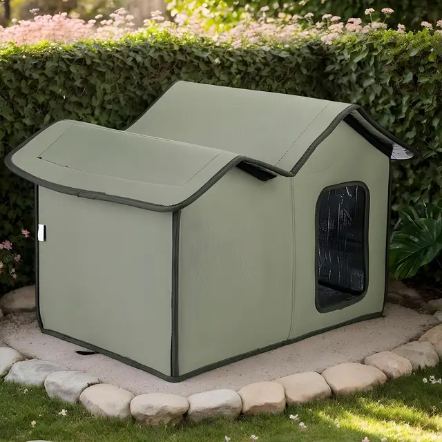 Winter Cat House Outdoor Feral Cats Dogs House Weatherproof Temporary Shelter For Camping Backyard Patio Balcony pets supplies Winter Cat House Outdoor Feral Cats Dogs House Weatherproof Temporary Shelter For Camping Backyard Patio Balcony pets supplies