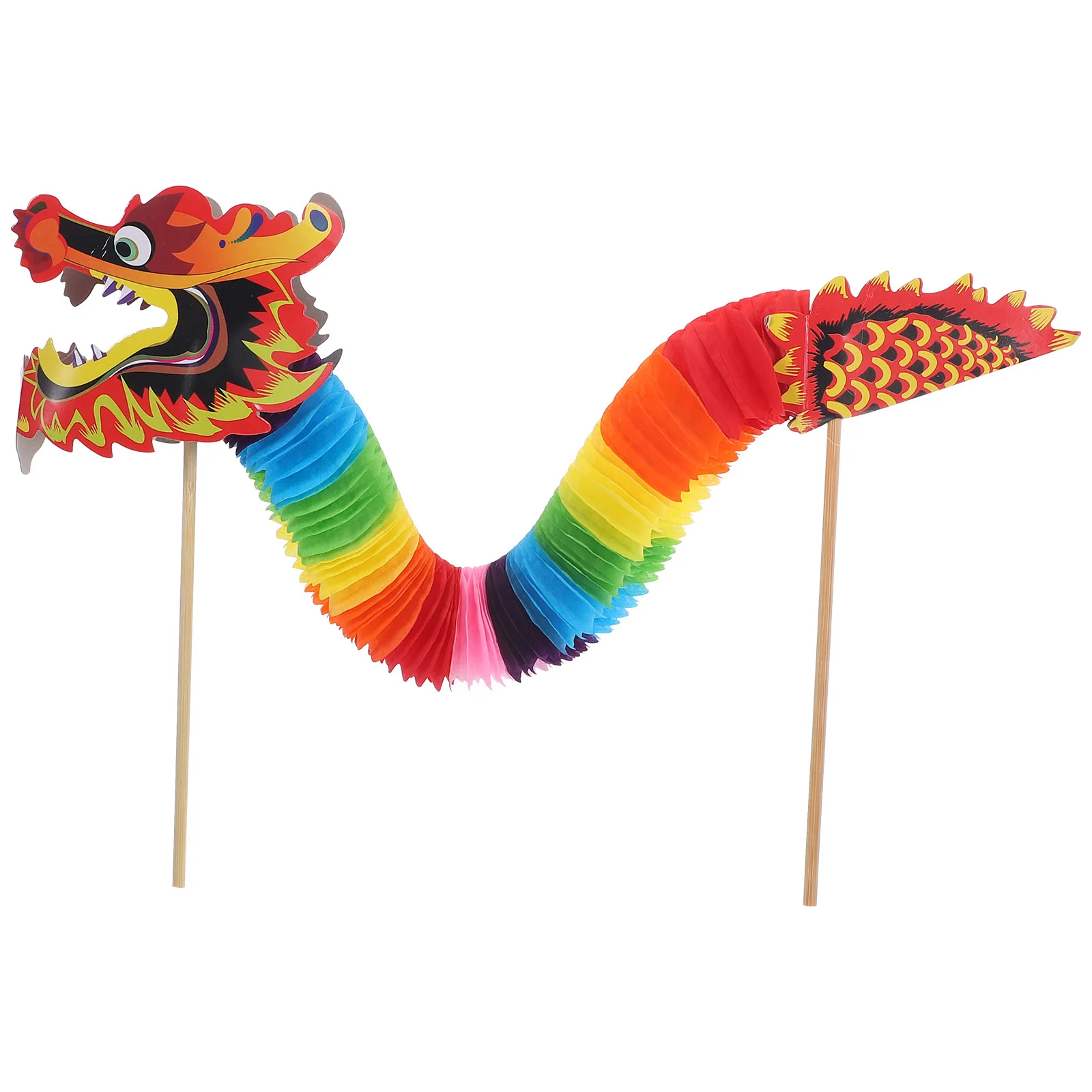 

Chinese New Year Dragon Spring Festival Dragon Lantern Hand String Puppet Rod 3D Paper Dragon Chinese Marionette Dragon