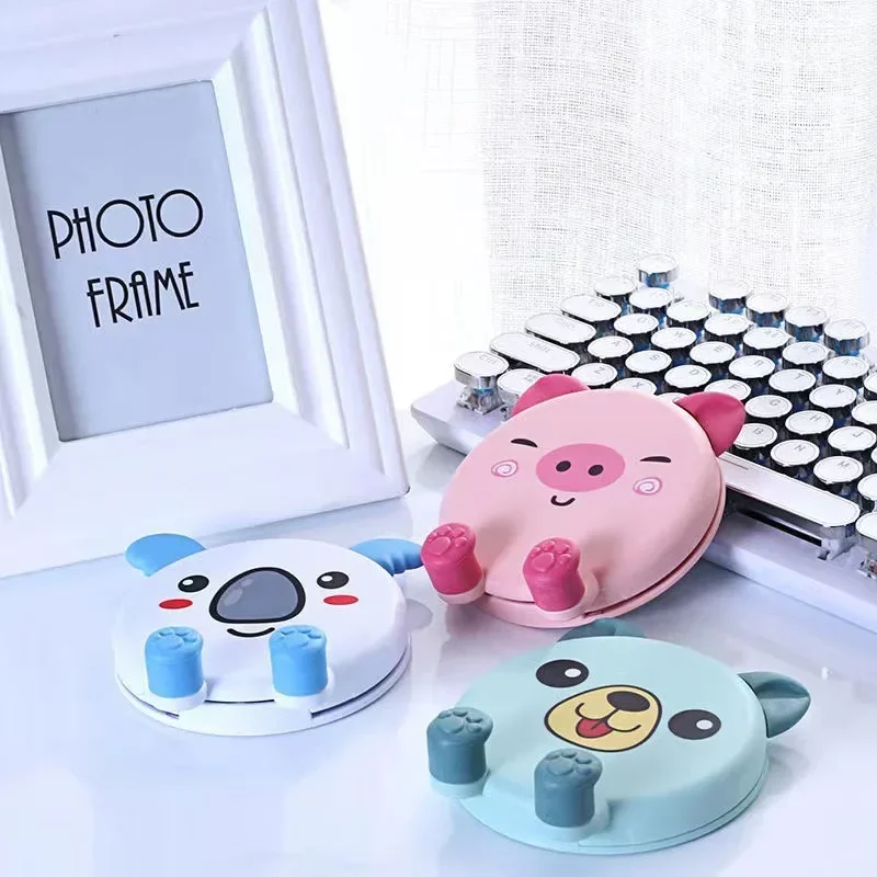 Phone Holder Cute Cartoon Animals Phone Holder Kawaii Desktop Foldable Cell Phone Stand Adjustable Table Holder