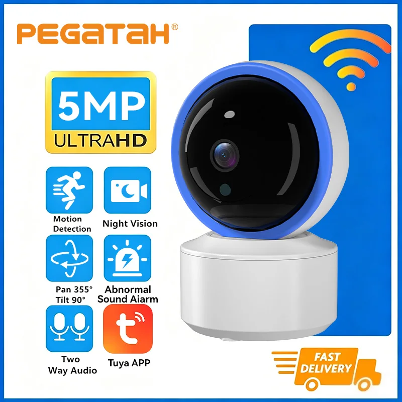 1080P HD Wifi PTZ IP Camera Baby Monitor Night Vision Motion Detect Video Security Cameras With 1800mAh UPS Battery Backup Power 1