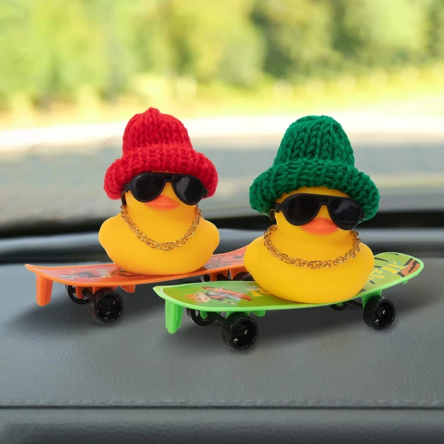 Mini Yellow Car Duck Rubber for Car Accessories Dashboard Toy Small Duck Car  Decoration Interior Cute Ornaments - AliExpress