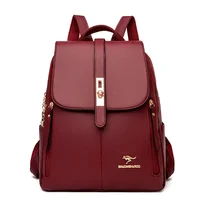 Women Large Capacity Backpack High Quality Leather Vintage Bags for Women School Bags Travel Rucksack Ladies Bookbag Knapsack - Image 6