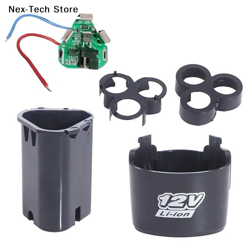 10.8V 12V 스크류드라이버 드릴 배터리 케이스 박스(18650 홀더 브래킷 포함) 3S 30A BMS 보드(슈라 슈리카 교체용)
