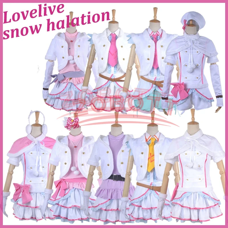 

Костюм для косплея из аниме Lovelive Love Live μ'S Снежная галяция Кодори минами Нико Ядзава Рин хошизора зимний костюм Лолиты