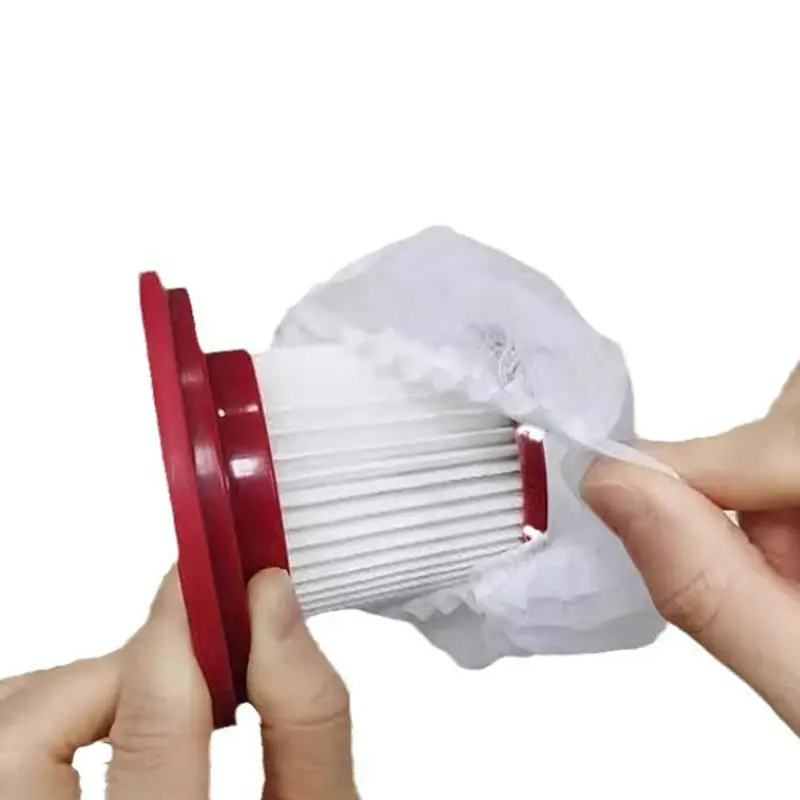 100 Pieces disposable vacuum cleaner filter protective cover washable non-woven fabric for hand held vacuum cleaner