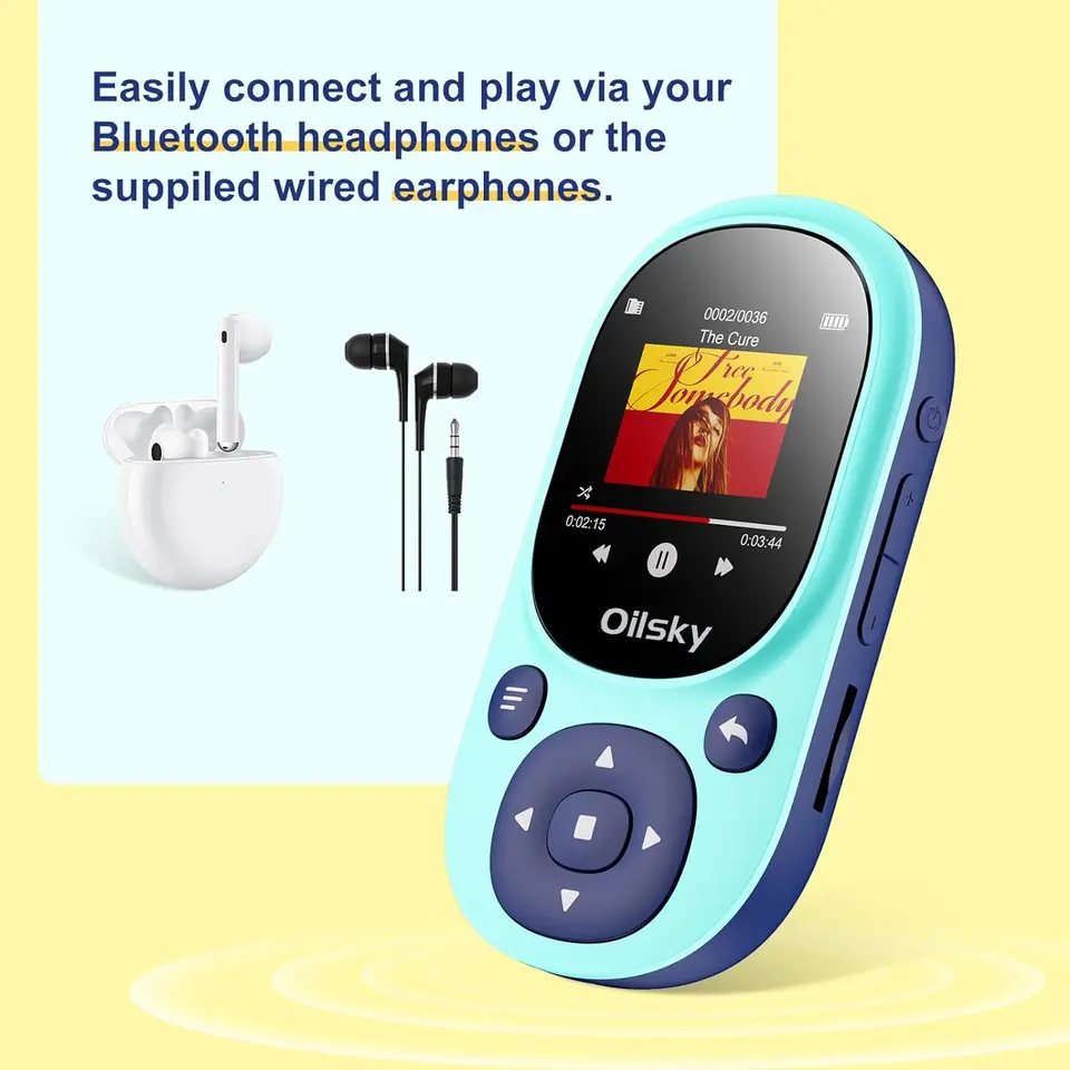 Memory Card 64GB With Bluetooth, Oilsky Clip-on For Sports, Kids