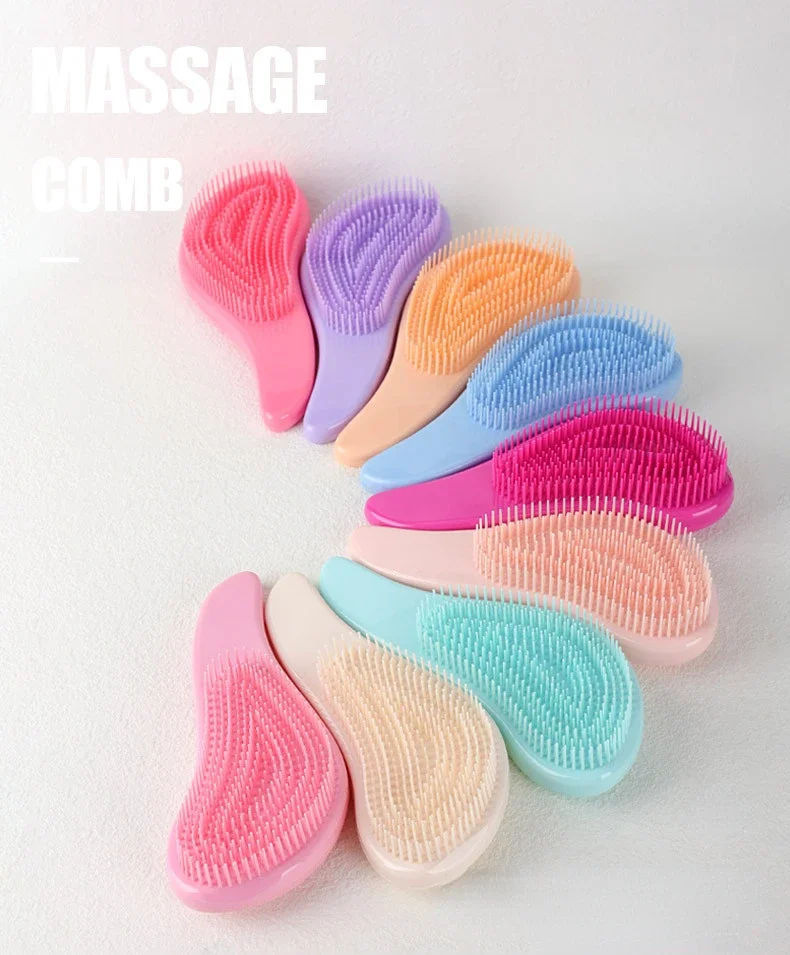 Description Picture 2 of item1pcs Hot Magic Handle Comb Anti Static Massage Hair Brush Tangle Detangle Shower Massage Hairbrush Comb Salon Hair Styling Tool