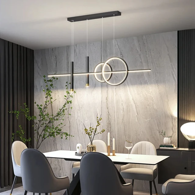 Modern Dining Room Pendant Lamp Nordic LED Ceiling Chandelier Light Luxury Minimalist Restaurant Tables Bar Counter Hanging Lamp 1