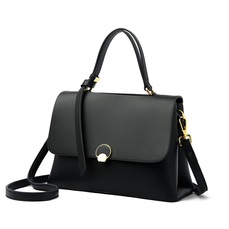 Designer Leather Crossbody Bag For Women Solid Colour Tote Handbag_voghion.com