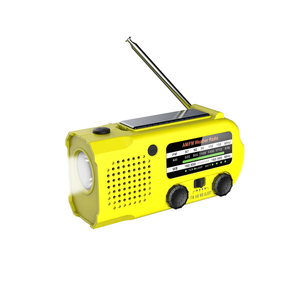 XSY299AS Outdoor Multi-function Emergency Radio Solar USB Handheld Mobile Phone Charging Camping Light