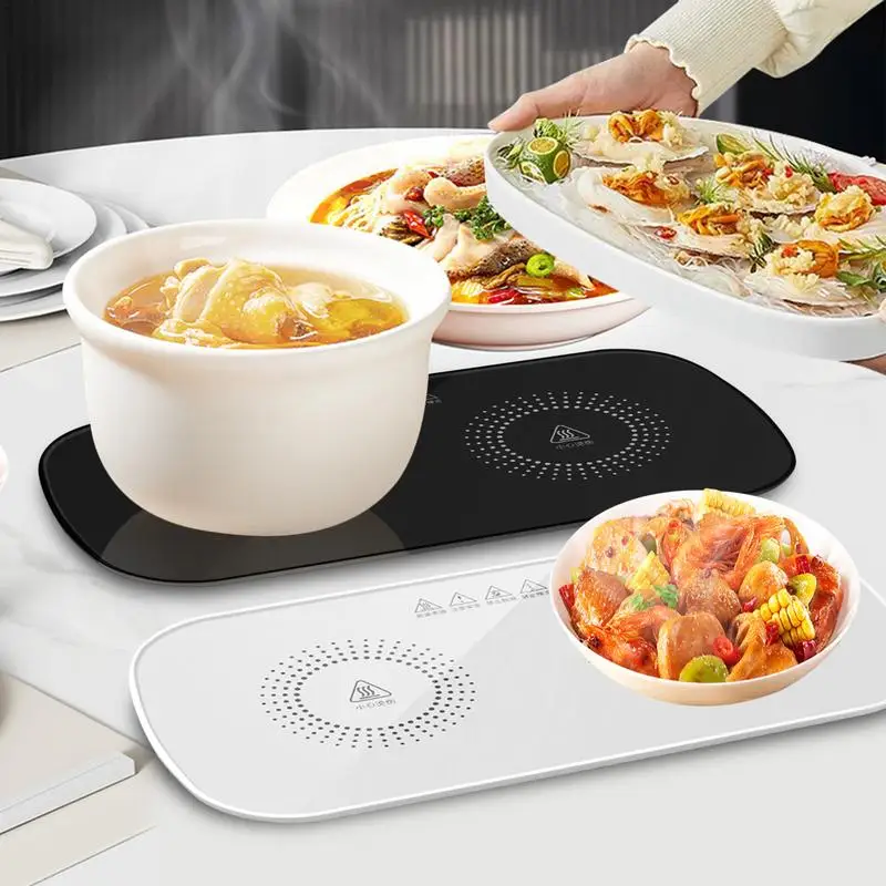 Food Warming Tray Electric Food Warming Tray Long Lasting Warming Plates Fast Heating Food Warmer Tray For Home Dinner Plate