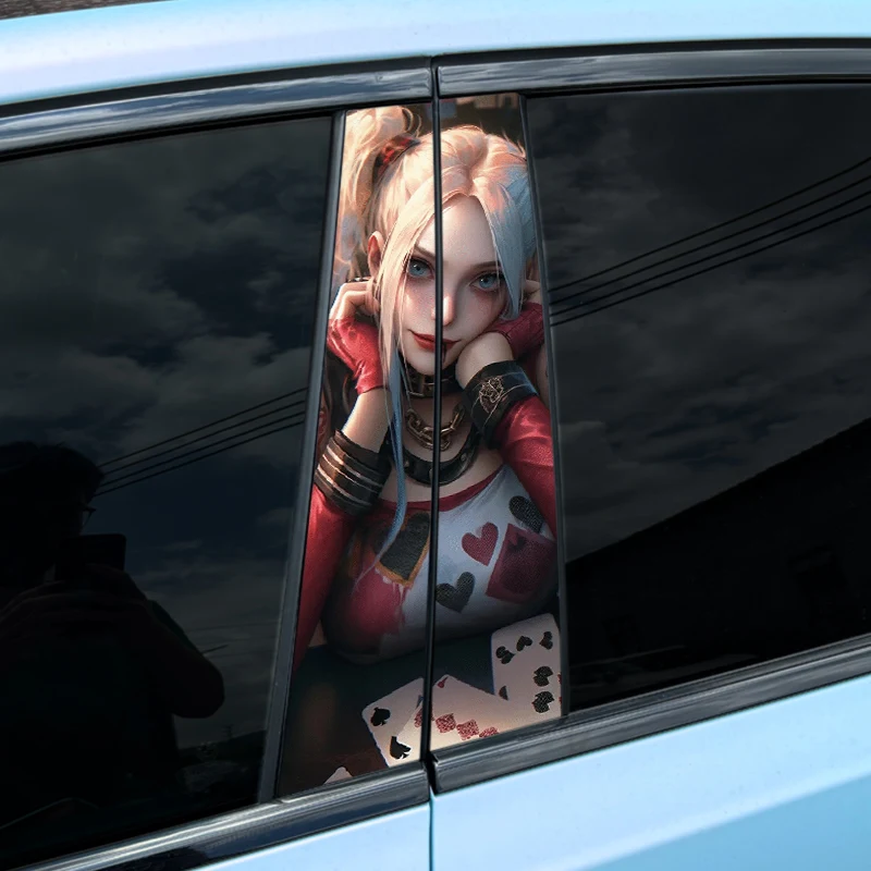 Autocollant Décoratif Pour Colonne B De Voiture - Motif Clown, Imperméable Et Résistant Aux UV - Protection Et Style Pour Ta Voiture - 7