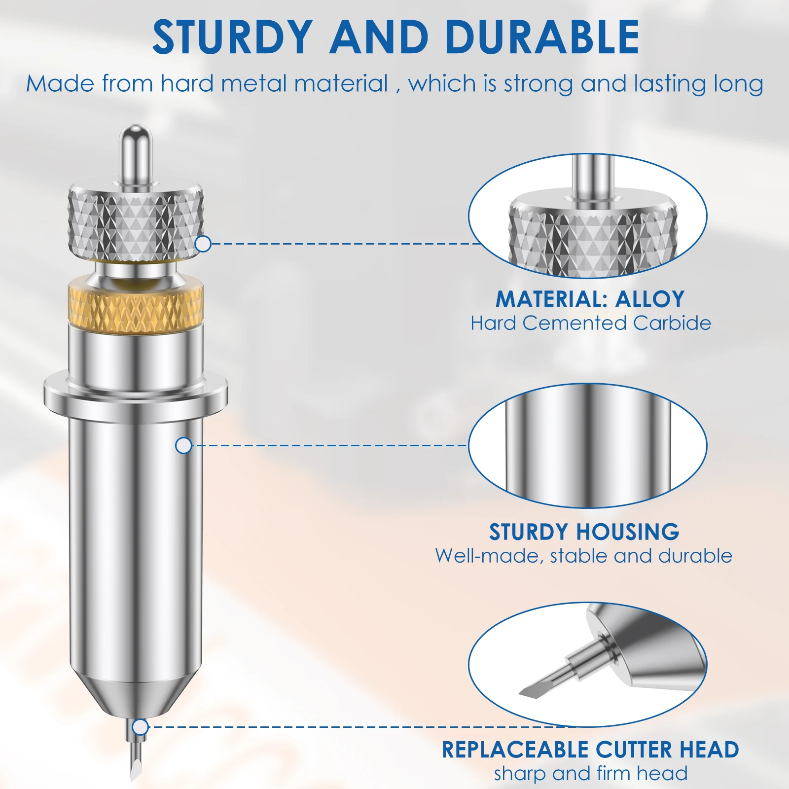 46PCS Vinyl Cutter Blades Roland Cricut Plotter Blade Cutter 30/45