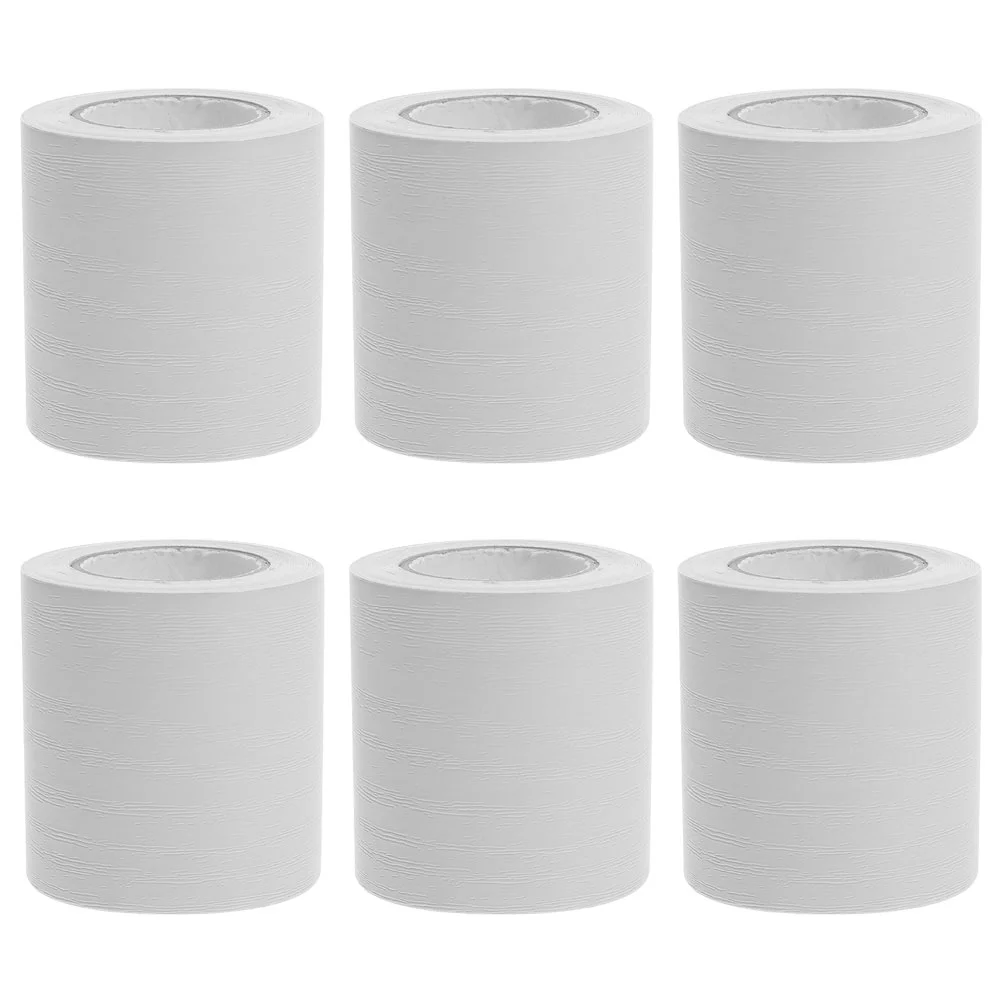 

6 Rolls Self-adhesive Baseboard PVC Skirting Wall Decoration Modeling Peel and Stick Decals
