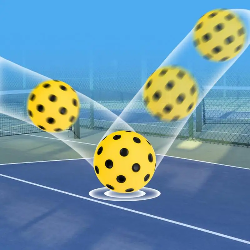 Quiet Foam Pickleballs Silent Pickleball Ball Practice Balls With Exact Real Ball Bounce Soft PU Pickleball For Indoor Use pickleball balls