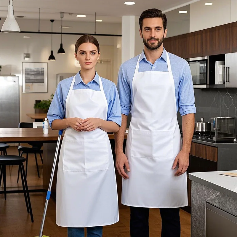 Personalisierte, wasserdichte, ölbeständige Arbeitsschürze mit Logo für Herren, stilvolles Design zum Kochen in der Küche, Metzger, Meeresfrüchteverarbeitung und – Detail 16
