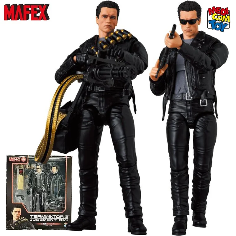 

100% Original Mafex Medicom Terminator 2 Judgement Day Mafex No.199 T-800 Arnold T2 Ver. In Stock Collection Figures Action Toys