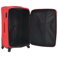 Ensemble de 3 valises souples rouges, ensemble de bagages souples 3 pièces, ensemble de valises rouges avec serrure TSA, sacs de voyage légers 6