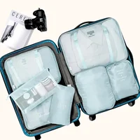 7Pcs Set Travel Organizer Storage Bags Suitcase Packing Cubes Set Cases Portable Luggage Clothes Shoe Tidy Pouch Folding 1