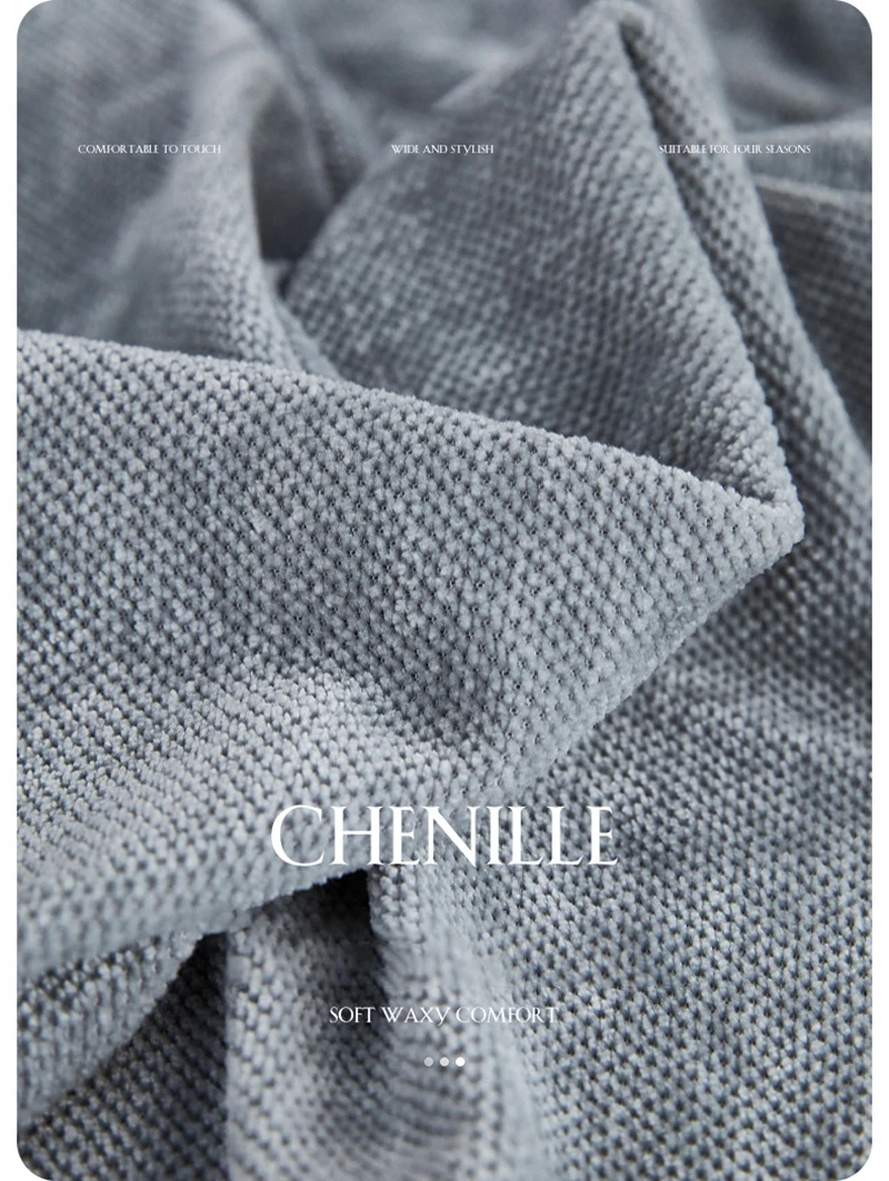 Description Picture 4 of itemChenille Adaptable Elastic Sofa Covers Living Room Non-slip Straight/Corner/l Shape 2/3/4 Seater Adjustable Stretch Sofa Cover