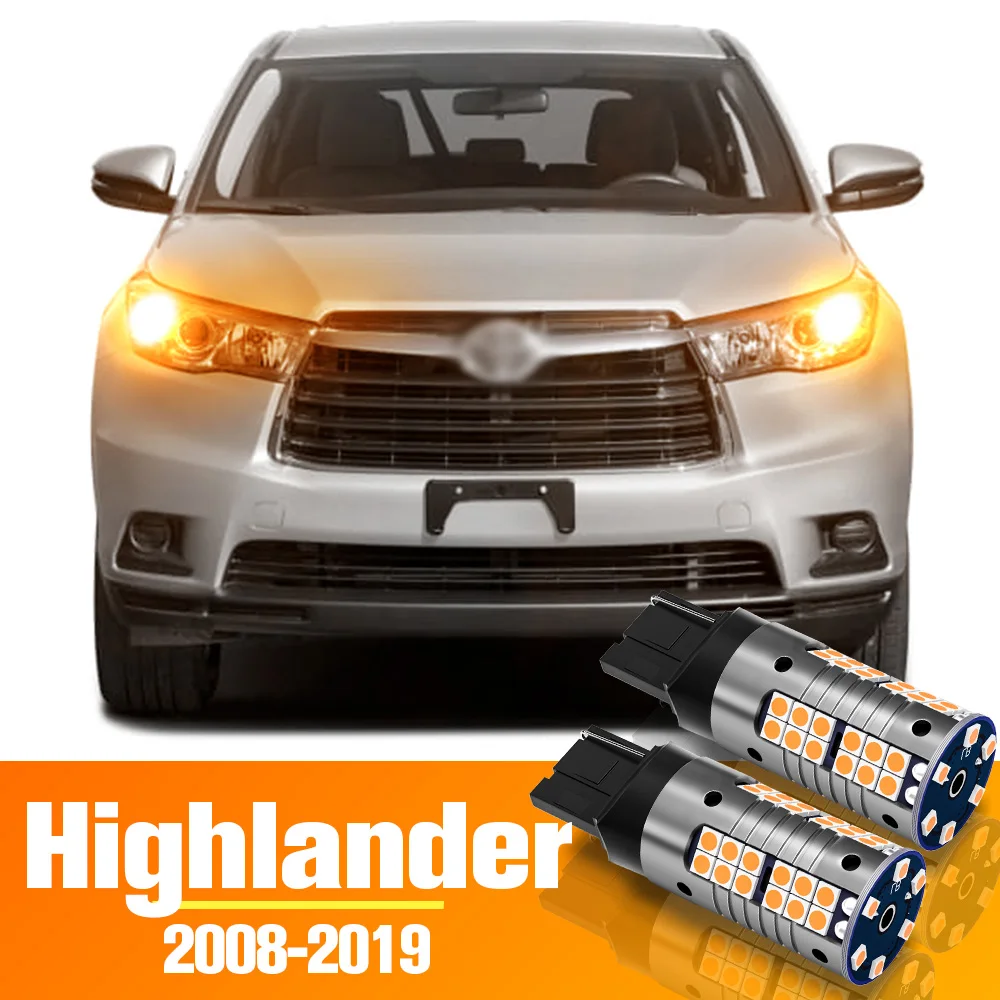 

2pcs LED Turn Signal Light Turning Bulb Accessories For Toyota Highlander 2008-2019 2009 2010 2011 2012 2013 2014 2015 2016 2017
