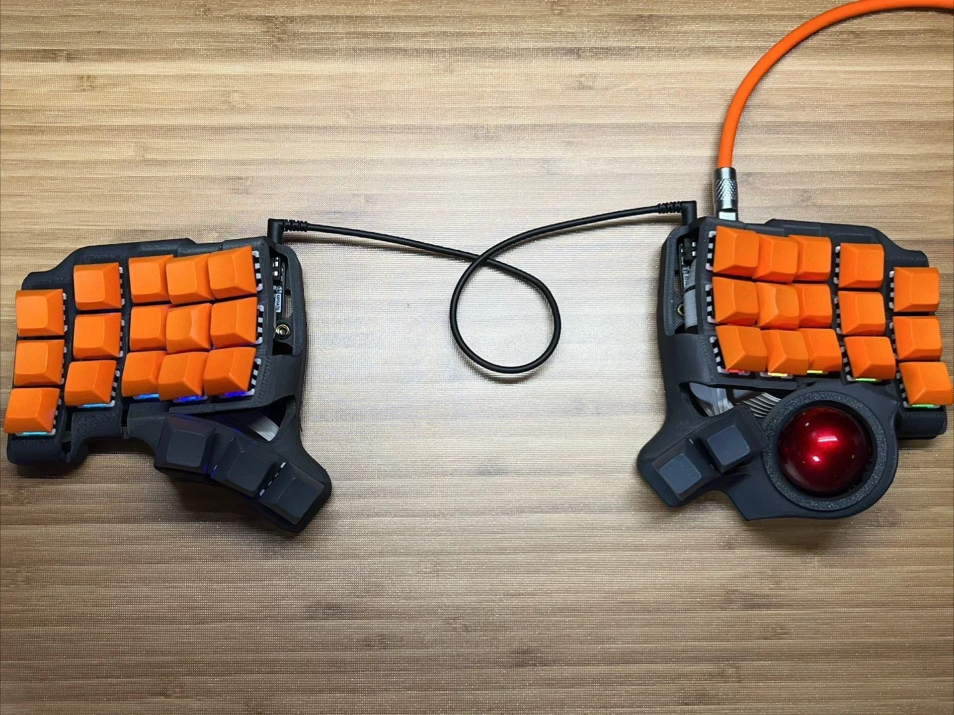 Charybdis Mini Curved Split Keyboard Kit 3x6 with Trackball