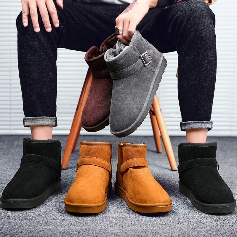 Winter Men Snow Boots Women High-top Sports Shoes Fashion Casual Shoes Fur Cotton Warm Comfortable Lightweight Couples 35-47,winter snow boots,men boots
