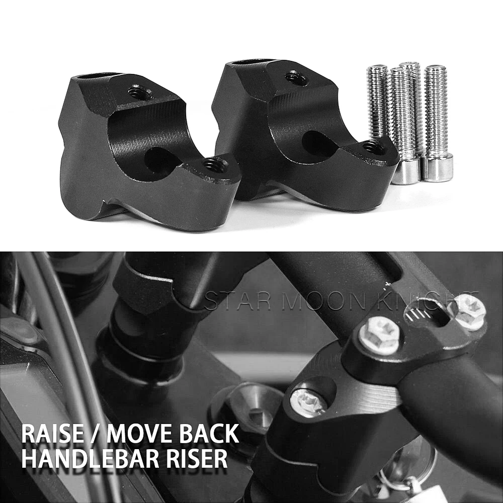 Motorcycle Handle Bar Riser Clamp Extend Handlebar Adapter Mount For