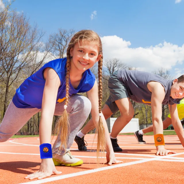 Accessoire Fitness Poignet Bandeaux De Sport Xinlon - Lot De 6 Pour Tennis, Fitness, Running Bandeaux Poignet Absorption Sueur