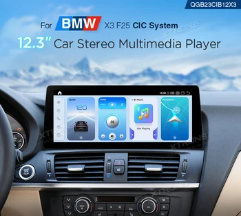 XTRONS 12.3" Android 14 8+128GB Car Multimedia Player for BMW X3 F25 CIC System Car Stereo with CarPlay Android Auto EA4G WIFI