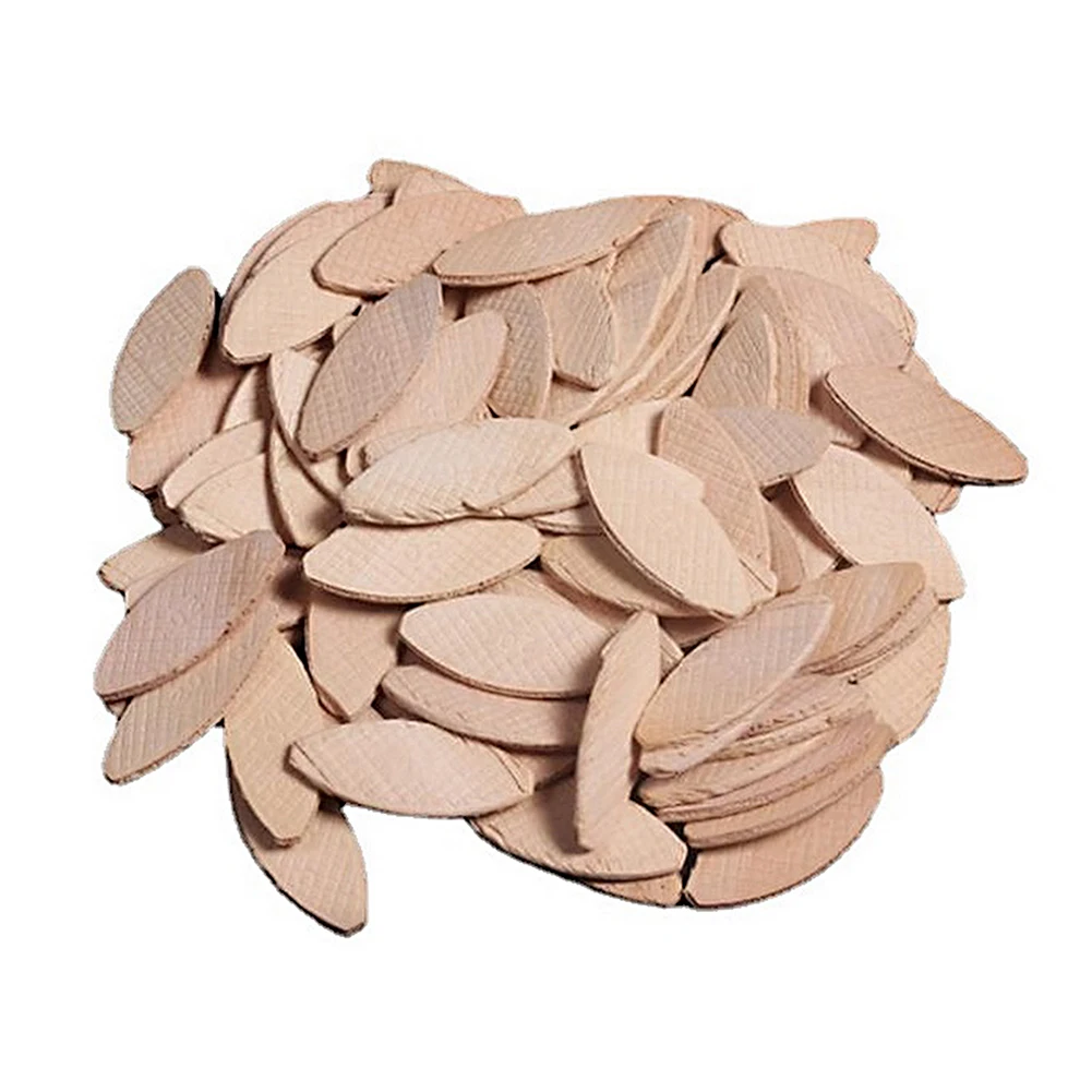 100pcs Woodworking Biscuit Jointer No. 0#/10#/20# Tenon Pieces Wood Board Docking Tool for Wood Joining Woodworking Crafting