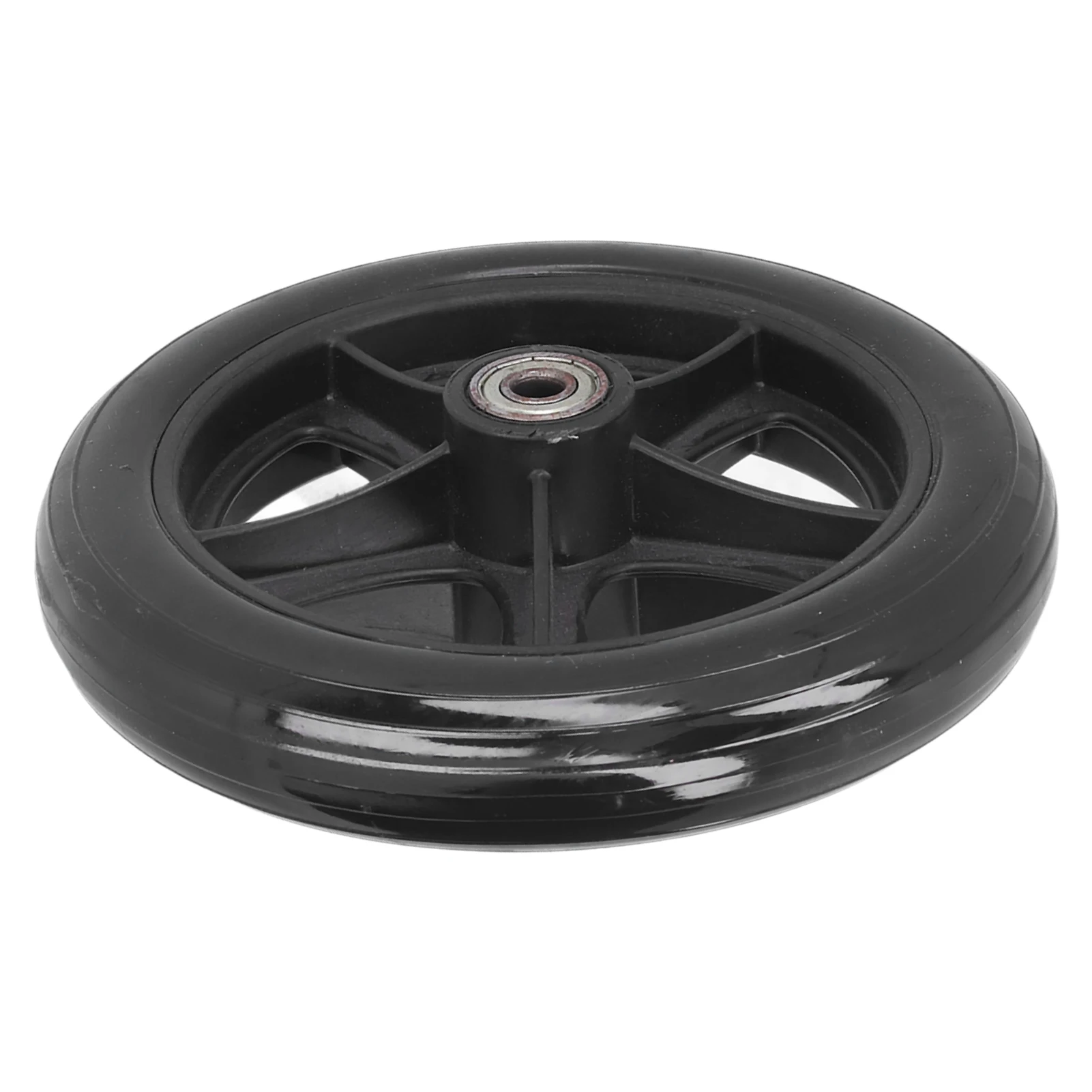 Solid Wheel PU Wheelchair Rollator Caster Hub Replacement 6/8inch 5/6 Holes 608ZZ Metal Bearing Wheel Wheelchair Accessory Parts