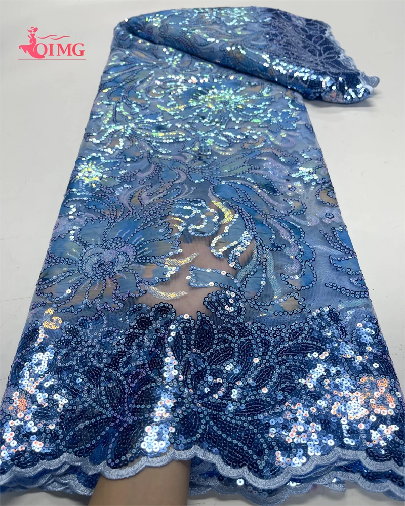 

OIMG Luxury Evening Dresses 2023 High Quality Embroidery French Lace Fabric African Sequins Tulle Lace Fabric For Sewing