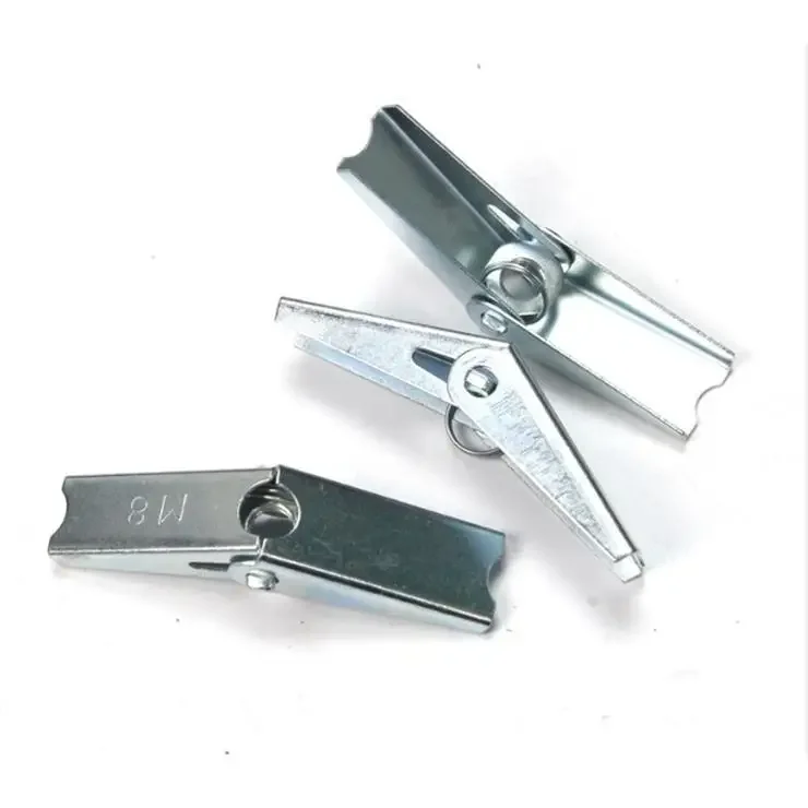 10PCS Plasterboard Hollow Wall Cavity Wall Fixing Spring Toggle Anchor Ceiling Dry Anchors No Bolt M3 M4 M5 M6 M8 M10
