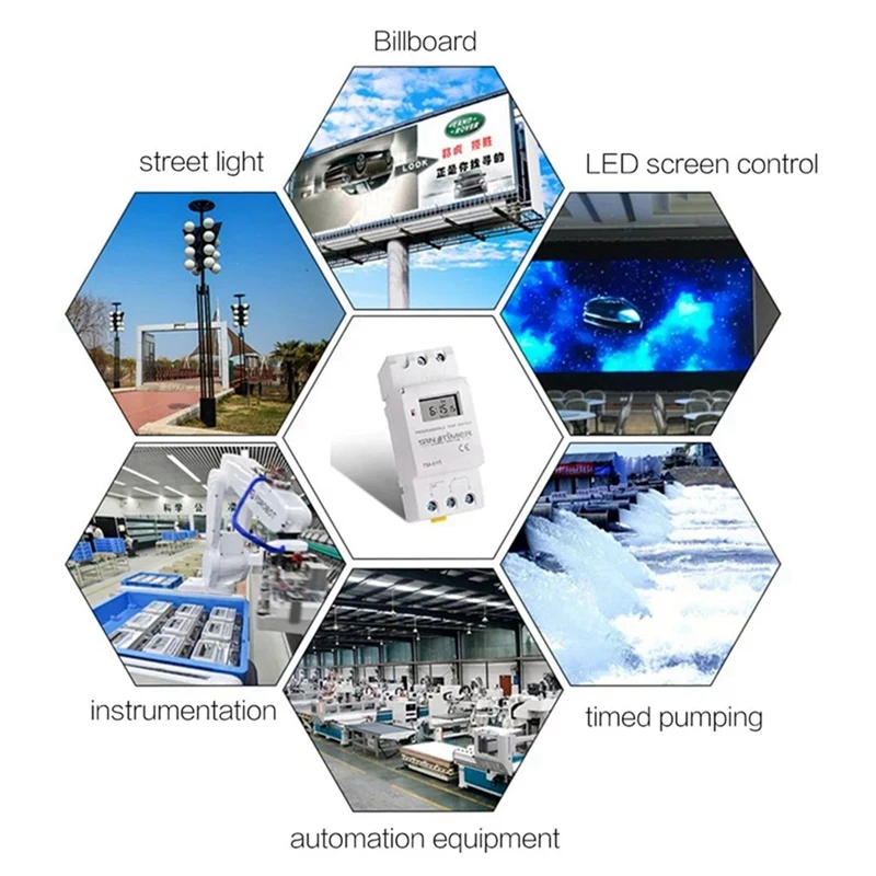 

3X SINOTIMER TM616W-2 30A 220V Electronic Weekly Programmable Digital Time Switch Relay Timer Control CNIM Hot