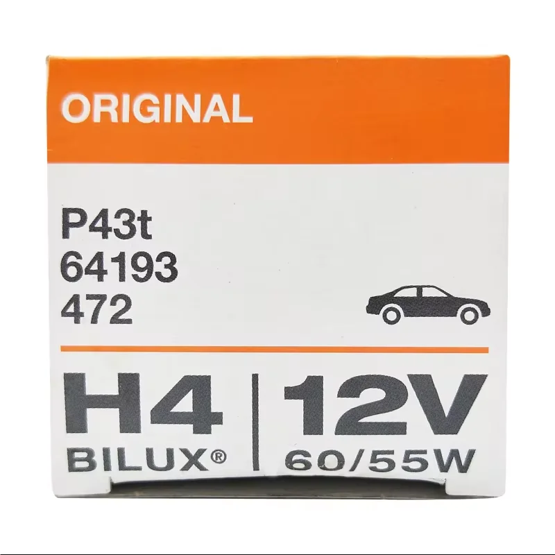 OSRAM 2pcs H4 12V 60/55W 3200K 64193 P43t Original Line Spare Parts Headlight Car Standard Halogen High Low Beam Germany, Pair 4