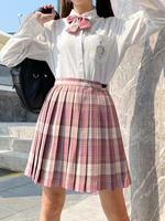 ZOKI Plaid Women Pleated Skirt Bow Knot Summer High Waist Preppy Girls Dance Mini Skirt Cute A Line Harajuku Sexy Japan Faldas - Image 3