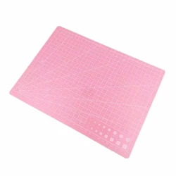 Multi-Size PVC Cutting Mat for DIY Crafts & Sewing Projects (Pink A3)