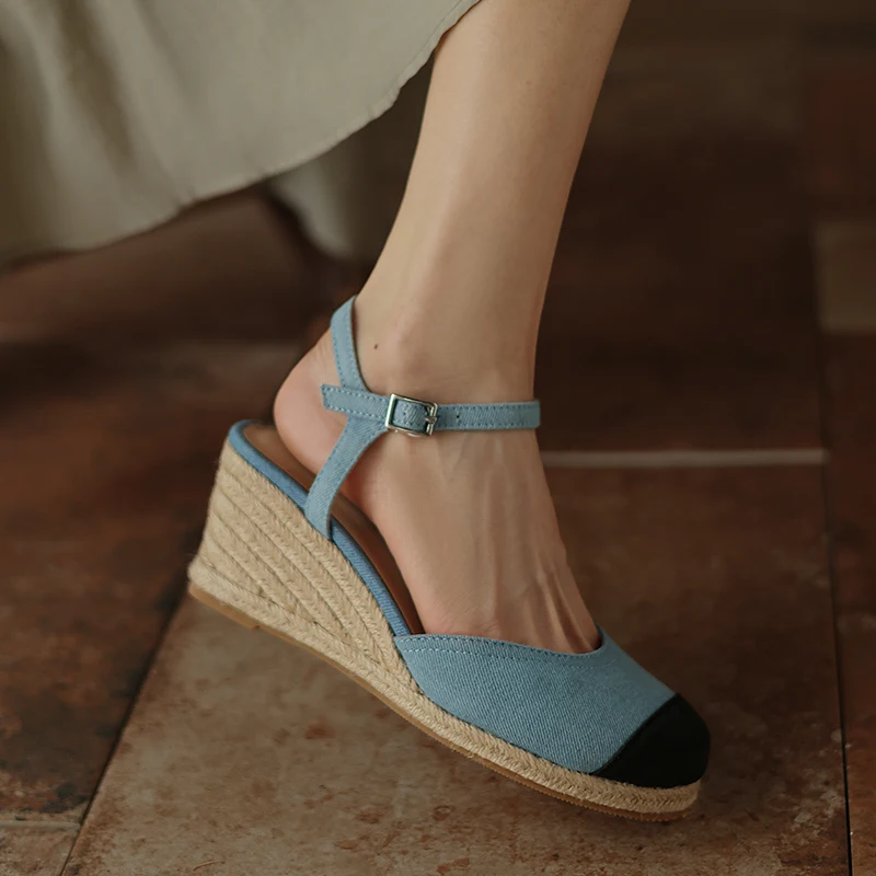 Jacklyn | Women's Boho Wedge Espadrilles Ankle Strap Sandals main image 0