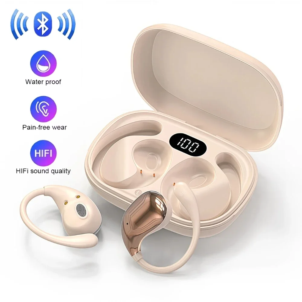 TWS Sports Earbuds Bluetooth 5.4 HIFI Bass Wireless Headphones LED Touch Hands-free Earphone Noise Cancelling Waterproof Headset 1