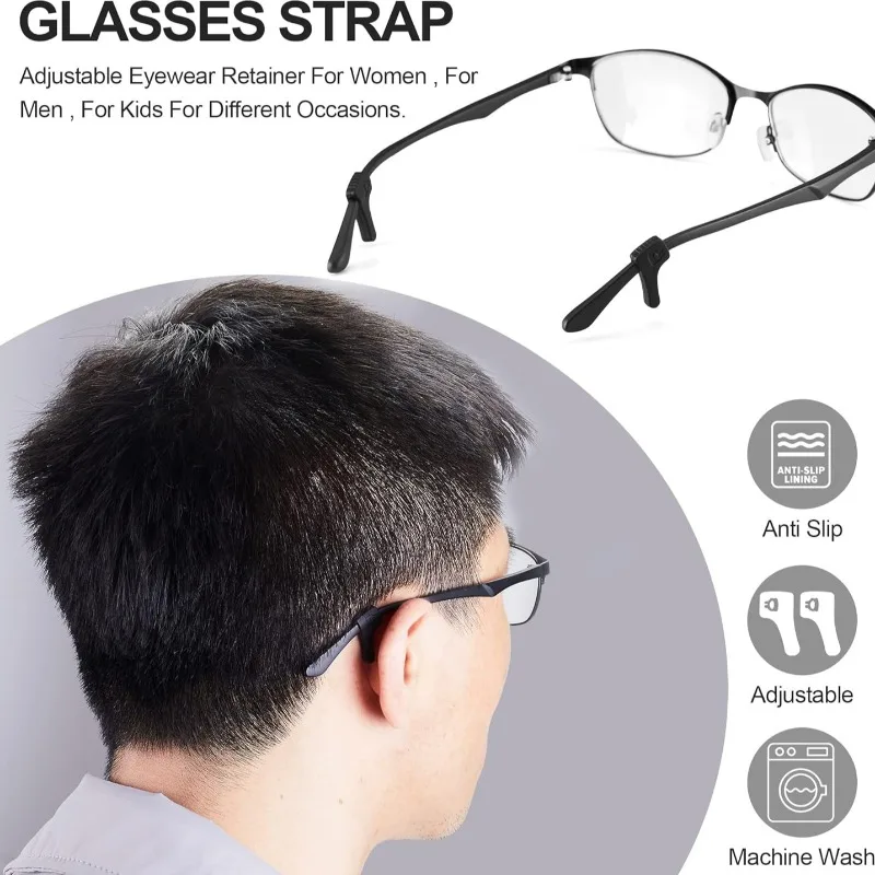 Fixed Glasses Silicone Ear Hook Eyeglasses Non-slip Ear Grip Spectacles Anti Slip Eartips Reusable Sturdy Sunglasses Retainer