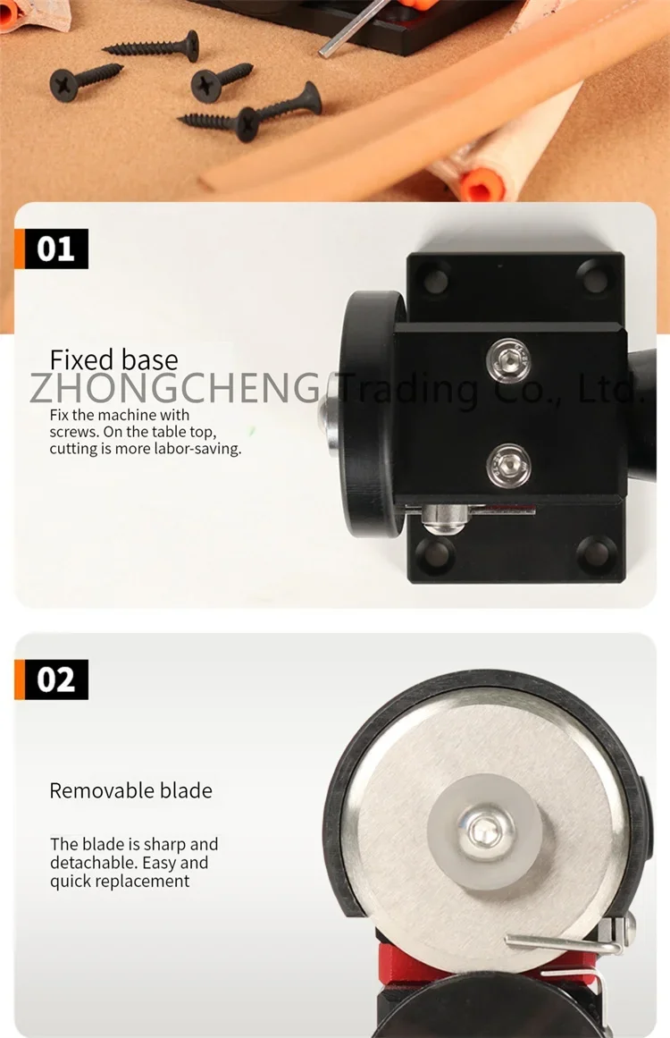 New 220v New Hand Held Cutting Machine Diy Leather Bag Tool Cutting Split Leathe